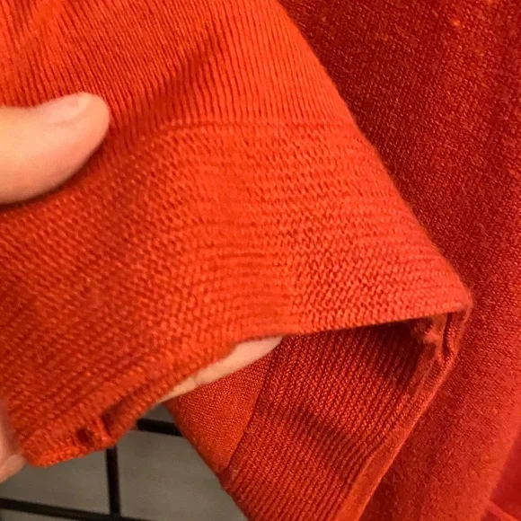 Jhane Barnes Vibrant Orange Crewneck Sweater